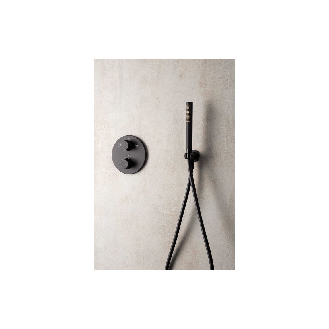 Vema Timea Black Two Outlet Thermostatic Valve