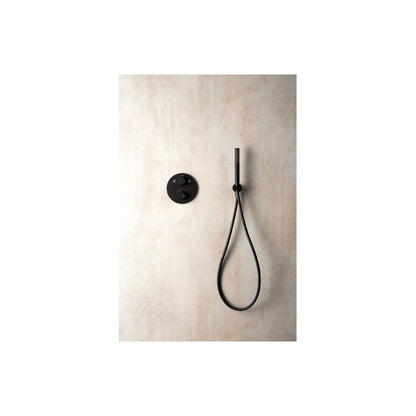 Vema Timea Black 250mm Round Showerhead