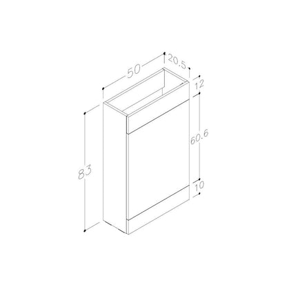 Grove 1100mm Floor Standing L-Shape Pack & Basin (RH) - White Gloss