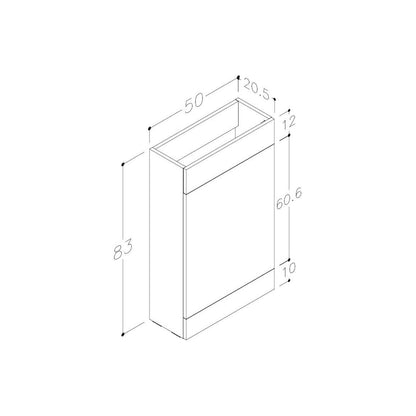 Grove 1100mm Floor Standing L-Shape Pack & Basin (RH) - Oak