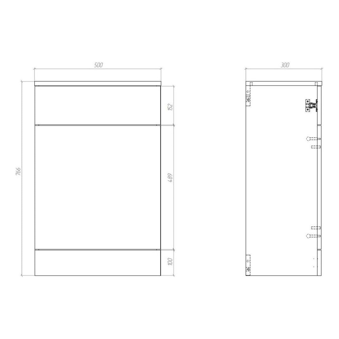 Pack de unidad de lavabo e inodoro Aspen de 560 mm - Blanco brillante