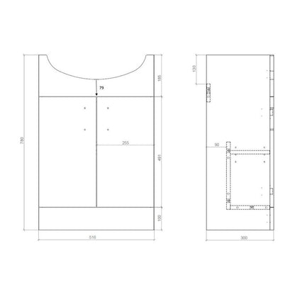 Aspen 550mm Vanity & C/C Toilet Pack