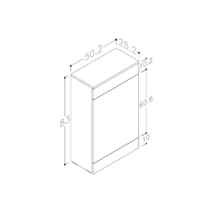 Mueble de inodoro de suelo Bateba de 500 mm - Roble