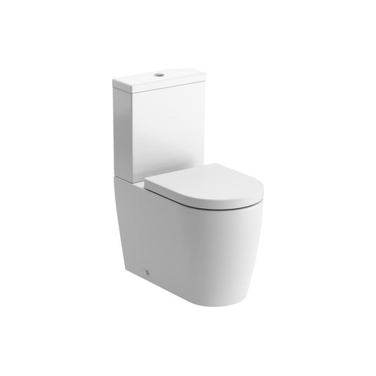 WC à couplage étroit sans rebord Alor entièrement enveloppé et siège à fermeture douce