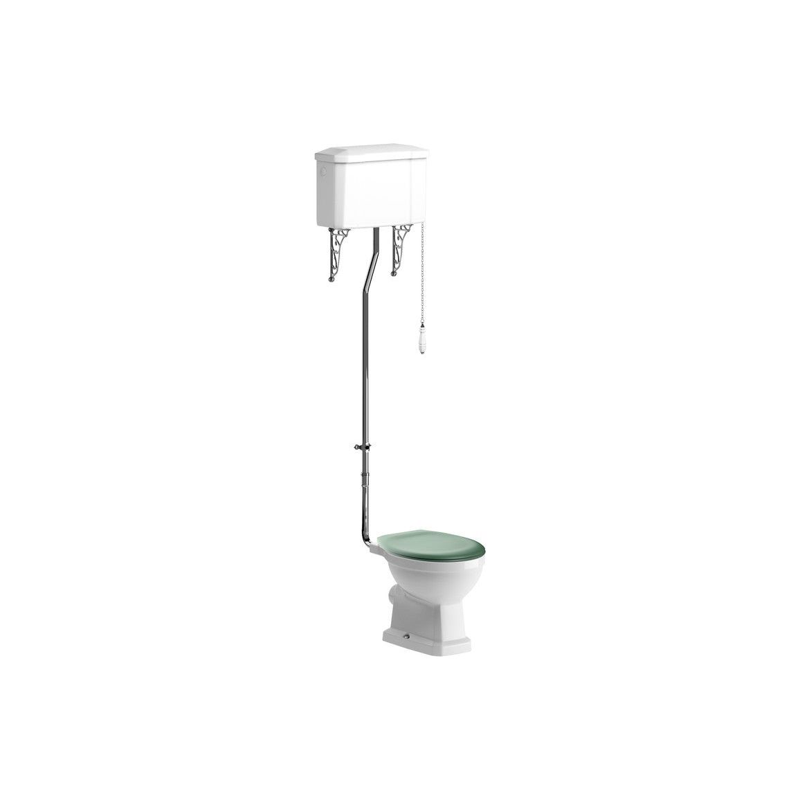 WC haut niveau Bonny et siège à fermeture douce vert sauge