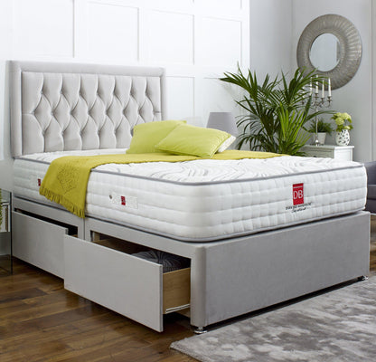 Windsor Divan Bed Set with Button Headboard