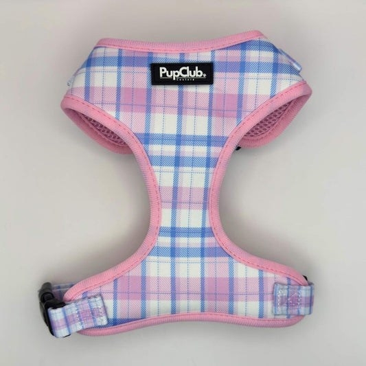 Adjustable Harness - Pink Tartan