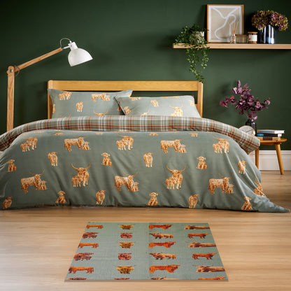 Animal Printed Rug Highland Cow Modern Non-Slip Soft Durable Floor Rug for Living Room Bedroom Hallway & Office by OLIVIA ROCCO