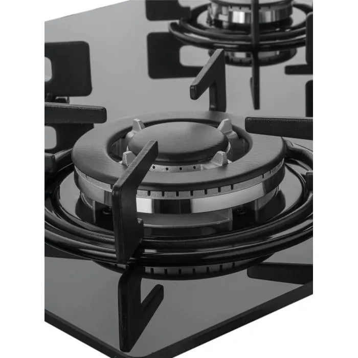 Cata 60cm 4 Burner Gas on Glass Hob, Pro Satin Pan Supports