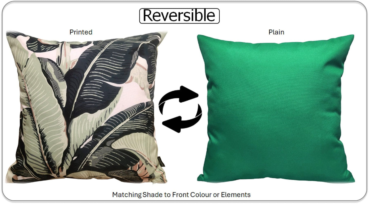 Banza Waterproof Durable Indoor Outdoor Cushions with High-Quality Hollow-Fibre Filling Ideal for Patios Benches Sofas and Chairs 43 x 43 cm by OLIVIA ROCCO