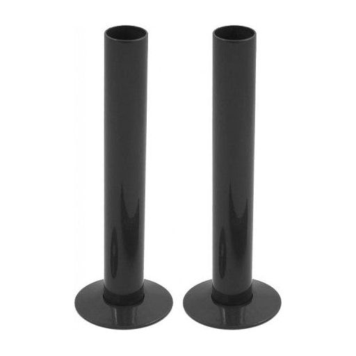 15mm Pipe and Rosettes Black (Pair)