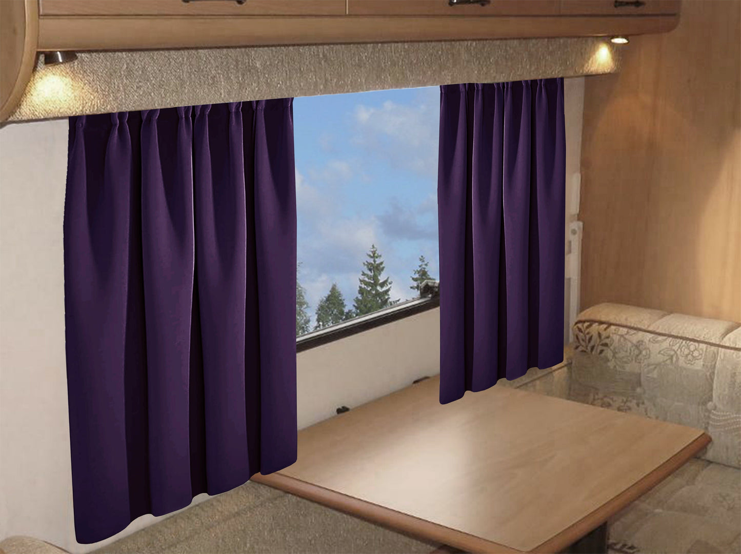 Blackout Thermal Curtains for Caravans and Campervans 100% Light Blocking 11 Colour Options Energy Efficient Pencil Pleat Panels by OLIVIA ROCCO