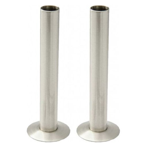 15mm Pipe and Rosettes Brushed Nickel (Pair)