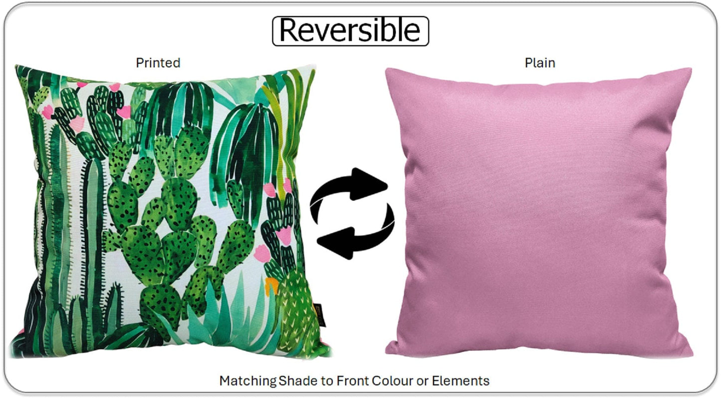 Cactus Waterproof Outdoor Cushions 43 x 43 cm Weather-Resistant Polyester for Patio Garden Bench Sofa Indoor Living Room Durable Stylish by OLIVIA ROCCO