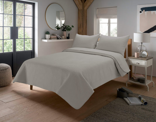 Capri Embossed Luxury Bedspread Set with Quilted Throw & Duvet Elegant Premium Bedding with Matching Pillow Shams Multiple Colours for Home Decor & Gifts by OLIVIA ROCCO