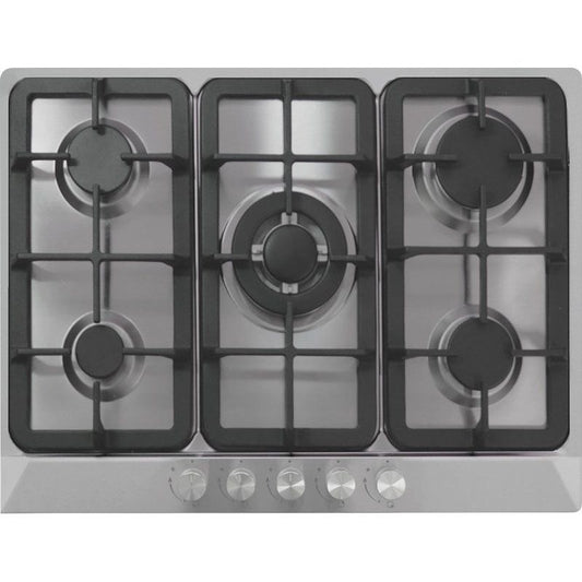 Cata 70cm 5 Burner Gas Hob, Cast Iron Pan Supports