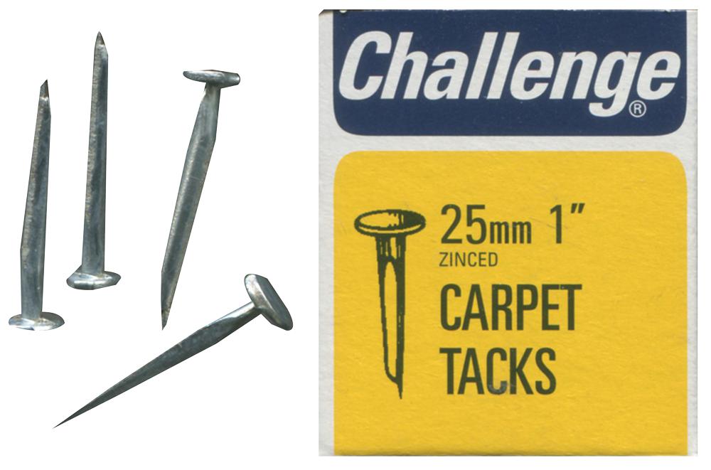 Challenge Carpet Tacks - Zinc Plated (Box Pack)