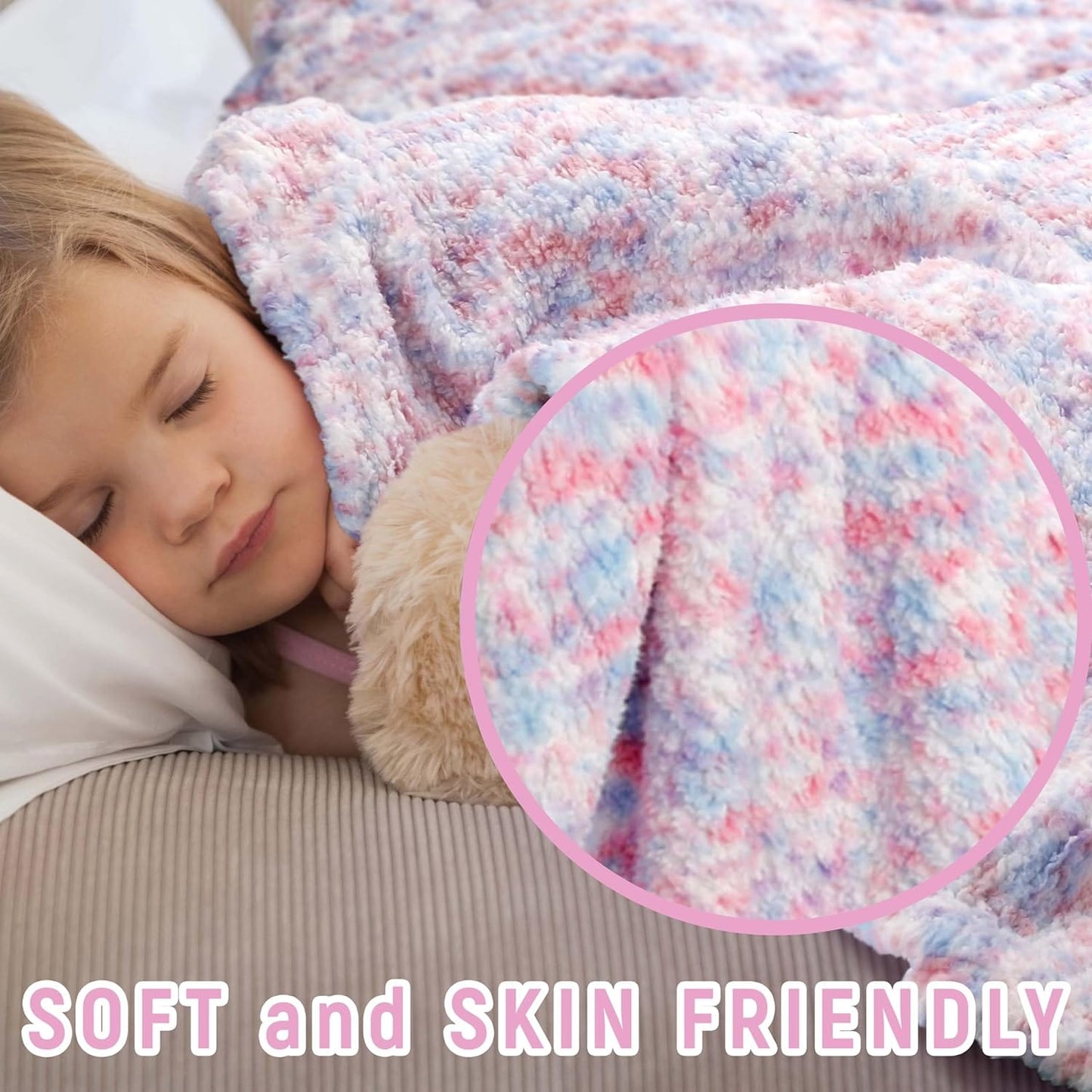 Colourful Super Soft Kids Rainbow Blanket Large Thick Teddy Fleece Throw for Snuggling and Home Decor Ideal Gift for Birthdays and Holidays 130 x 180 cm by OLIVIA ROCCO