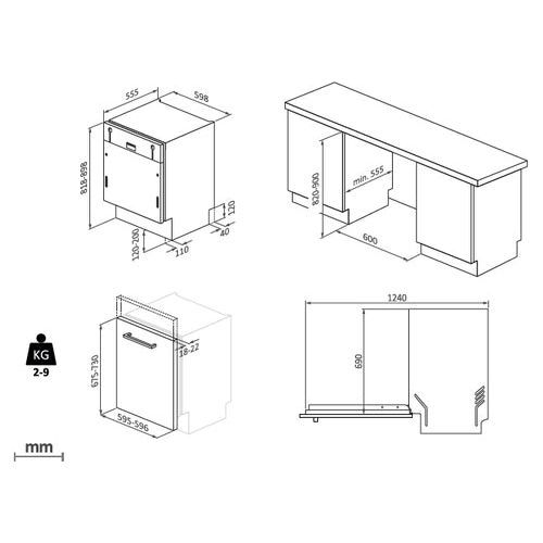 Haier 60cm Fully Integrated Dishwasher