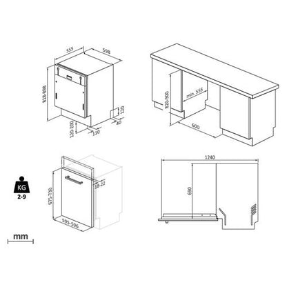 Haier 60cm Fully Integrated Dishwasher