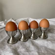 Zodiac Egg Cups (Footed) Stainless Steel Set of 4