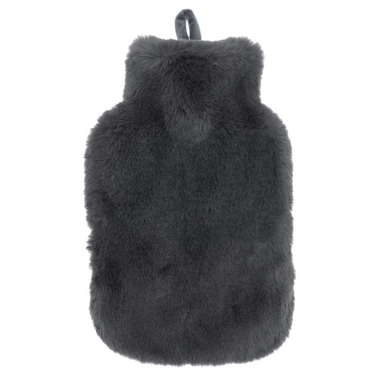 Faux Fur Covered 2 Litre Luxury Hot Water Bottle for Thermotherapy Durable Natural Rubber UK Safe Tested for Winter Warmth Ideal Gift for Adults Kids by OLIVIA ROCCO