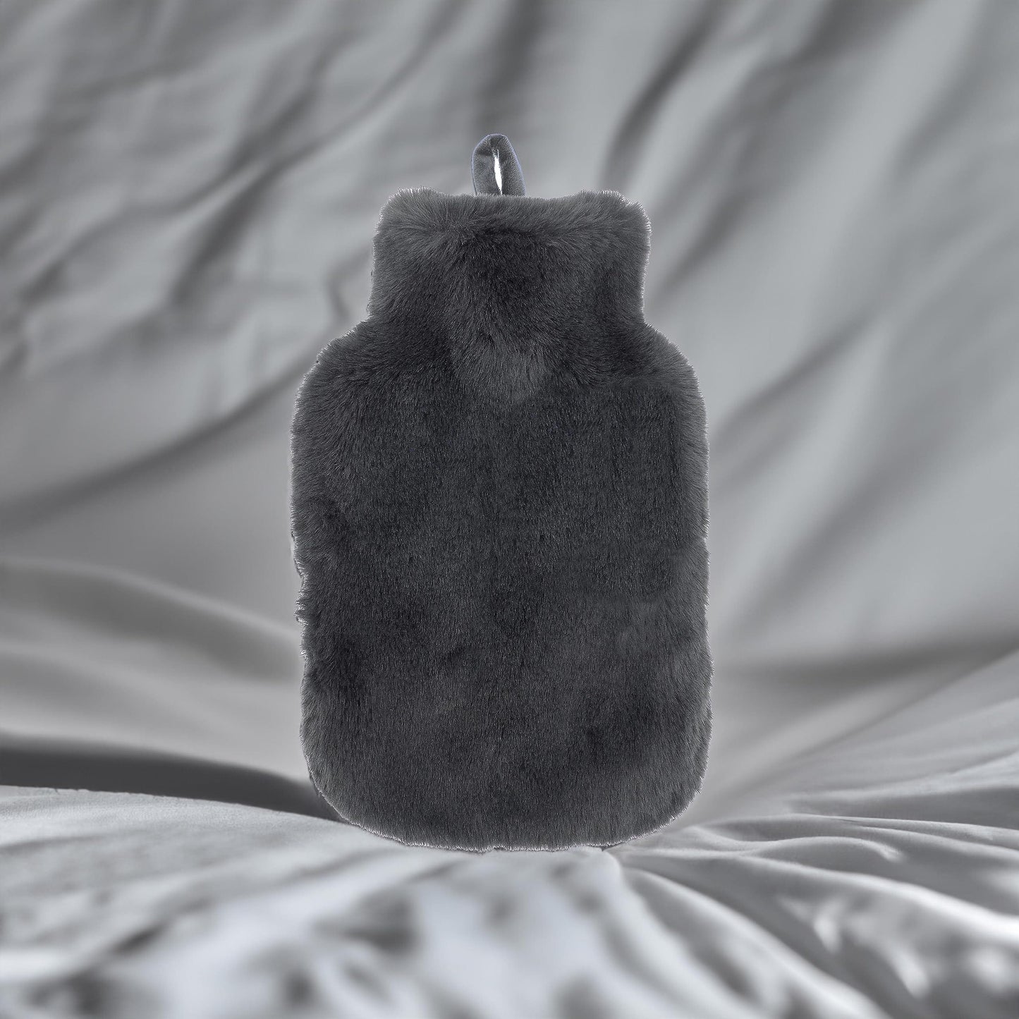Faux Fur Covered 2 Litre Luxury Hot Water Bottle for Thermotherapy Durable Natural Rubber UK Safe Tested for Winter Warmth Ideal Gift for Adults Kids by OLIVIA ROCCO