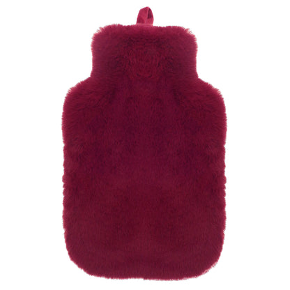 Faux Fur Covered 2 Litre Luxury Hot Water Bottle for Thermotherapy Durable Natural Rubber UK Safe Tested for Winter Warmth Ideal Gift for Adults Kids by OLIVIA ROCCO