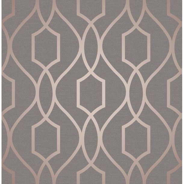 Fine Decor UK Apex Trellis Copper Wallpaper (FD41998)