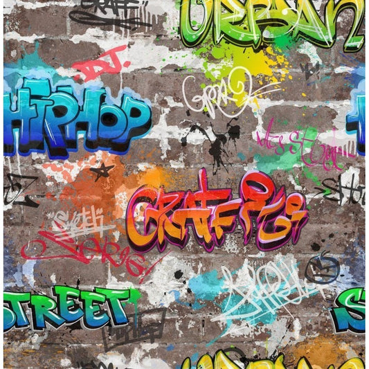 Papel pintado de graffiti de decoración fina