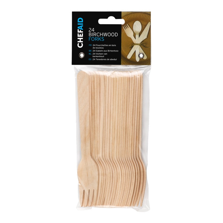 Chef Aid Wooden Cutlery Pack of 24