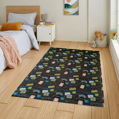 Gamer Printed Rug Modern Non-Slip Soft Durable Floor Rug for Living Room Bedroom Hallway & Office by OLIVIA ROCCO
