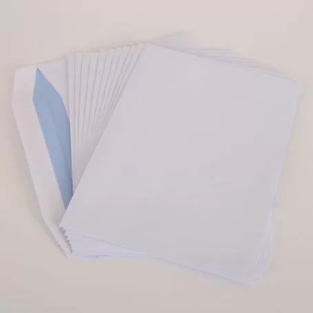 Anker White Gummed Envelopes Pack 25