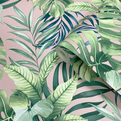 Muriva Teeva Jungle Blush Wallpaper (183501)