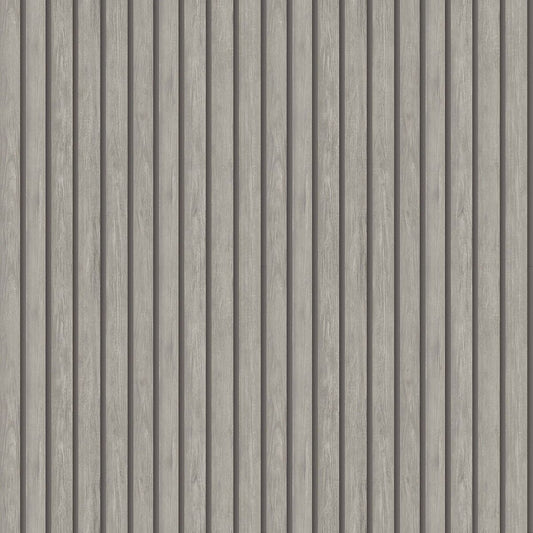 Papier peint gris à lattes de bois Holden (13133)