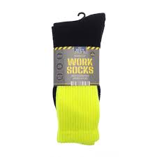 RJM Mens Neon Work Socks 3 Pack