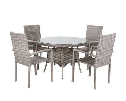 Pagoda Milano Dining Set 4 Seat