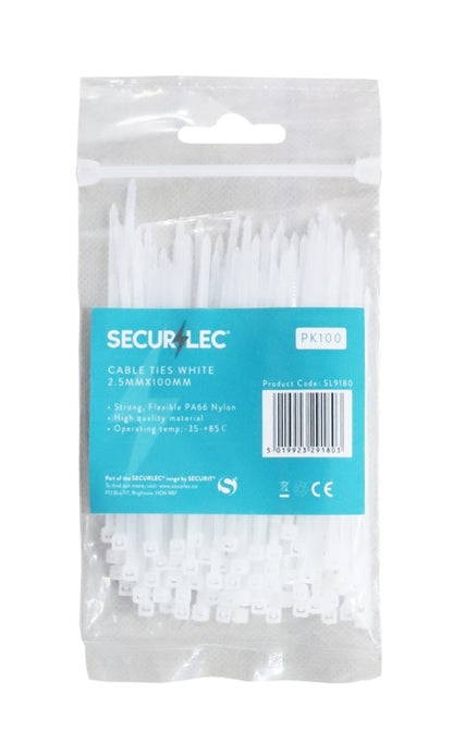 Securlec White Cable Ties