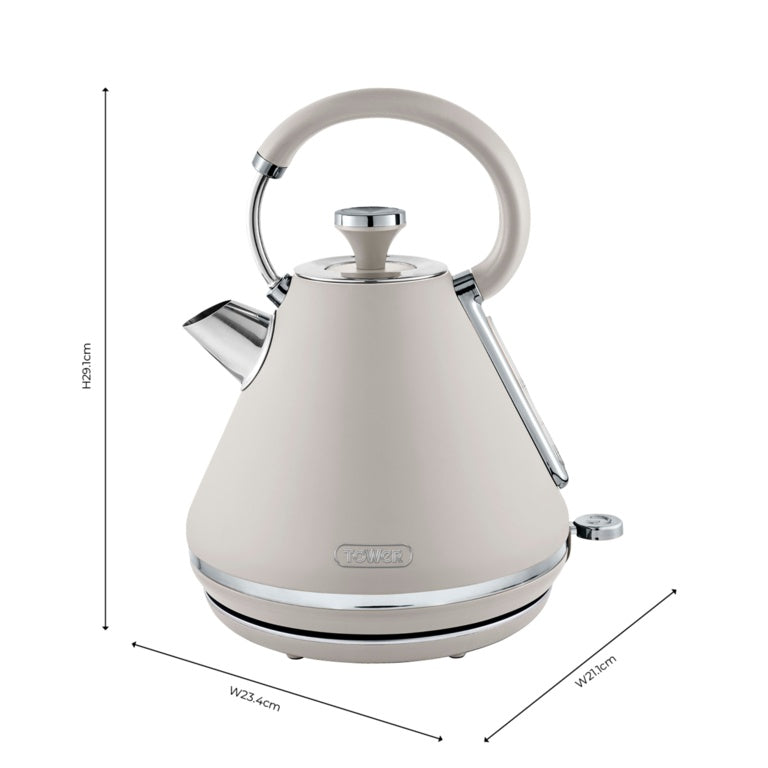 Tower Cavaletto Pyramid Kettle – Mushroom 1.7L