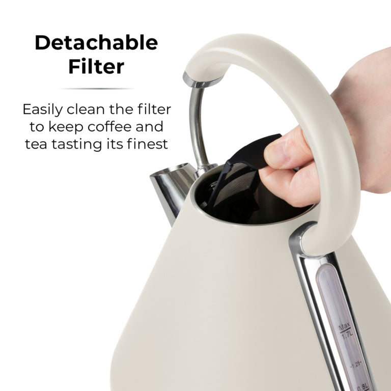 Tower Cavaletto Pyramid Kettle – Mushroom 1.7L