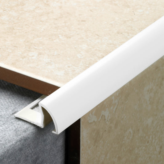 Tile Rite Tile Edging Deep White - 2.4m x 9.5mm