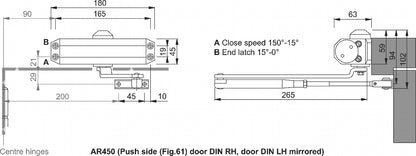 Arrone Door Closer Size 3 W/P