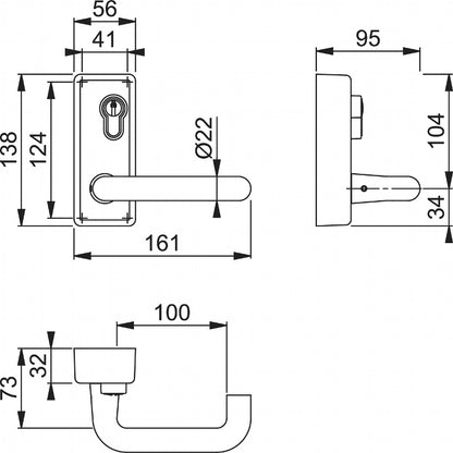 Arrone Outside Access Device With Lever Operation