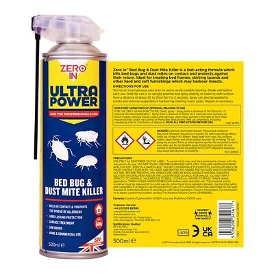 Zero In Ultra Power Bed Bug & Dust Mite Killer 500ML