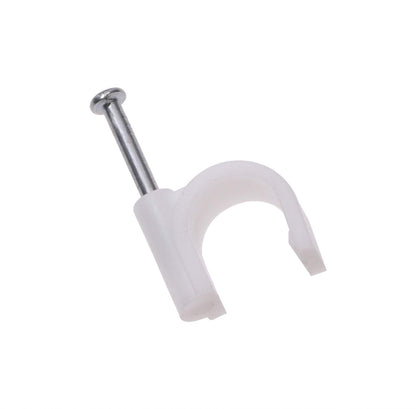 Securplumb 10mm White Nail In Pipe Clips Pack 100