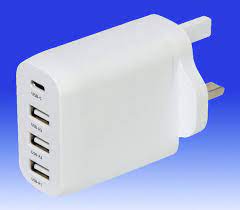 Securlec Mains Charger 2x Usb A 2x Usb C