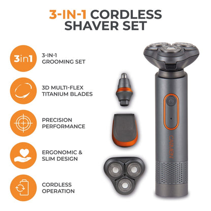 Carmen Titan Titanium 3 in 1 Grooming Set