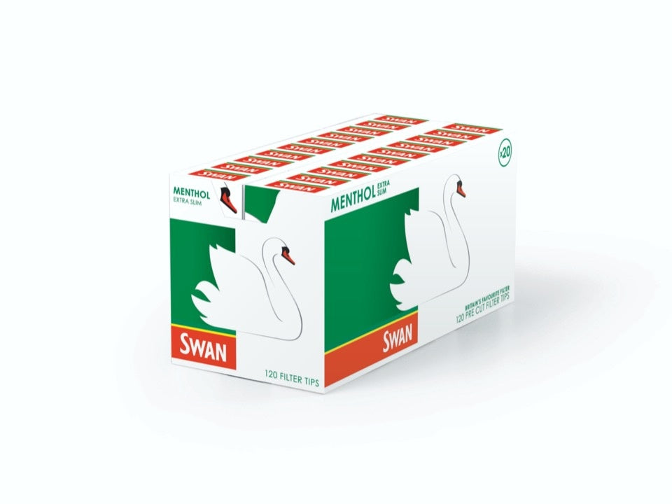 Swan Menthol Extra Slim Filter Tips - Pack 120