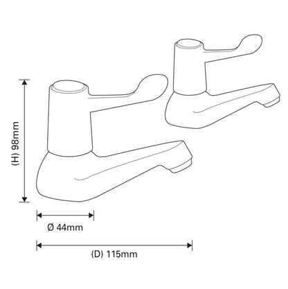 SupaPlumb Lever Bath Taps