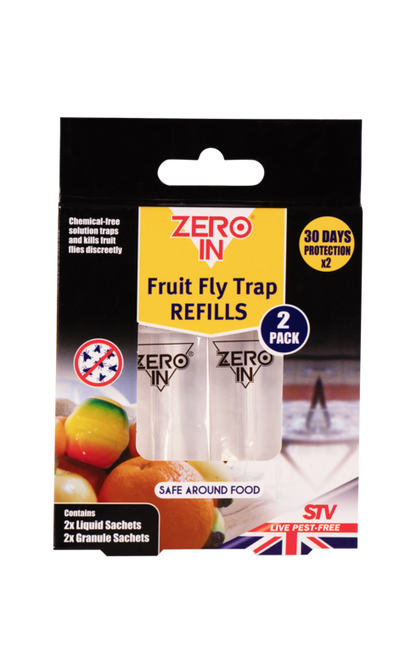 Zero In Fruit Fly Trap Refill - Twin Pack